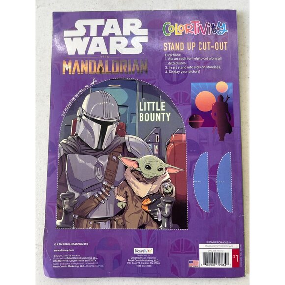Star Wars Mandalorian Color Activity Book Set (7) Kids Educational Entertaining - Picture 4 of 8